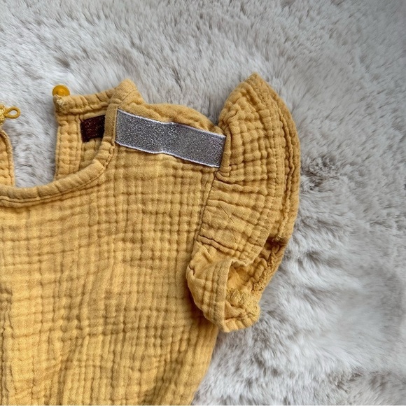 7‎ For All Mankind Muslin Gauze Mustard Top 18 months - Picture 2 of 6